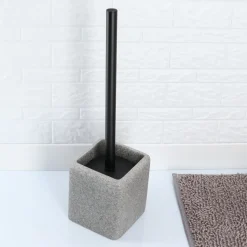 Soportes Papel Higiénico Y Portarrollos>Escobilla De Baño Gris Efecto Piedra