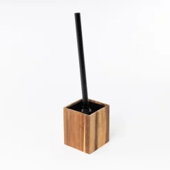 Soportes Papel Higiénico Y Portarrollos>Escobilla de baño marrón de madera acacia