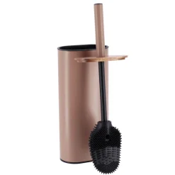 Soportes Papel Higiénico Y Portarrollos>Escobillero metálico gris pardo