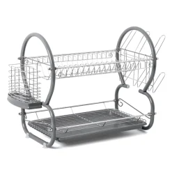 5five Encimera Y Lavavajillas>Escurreplatos 2 Niveles Metal/Plástico Gris