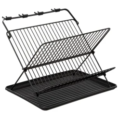 Encimera Y Lavavajillas>Escurreplatos Metálico 2 Niveles Negro