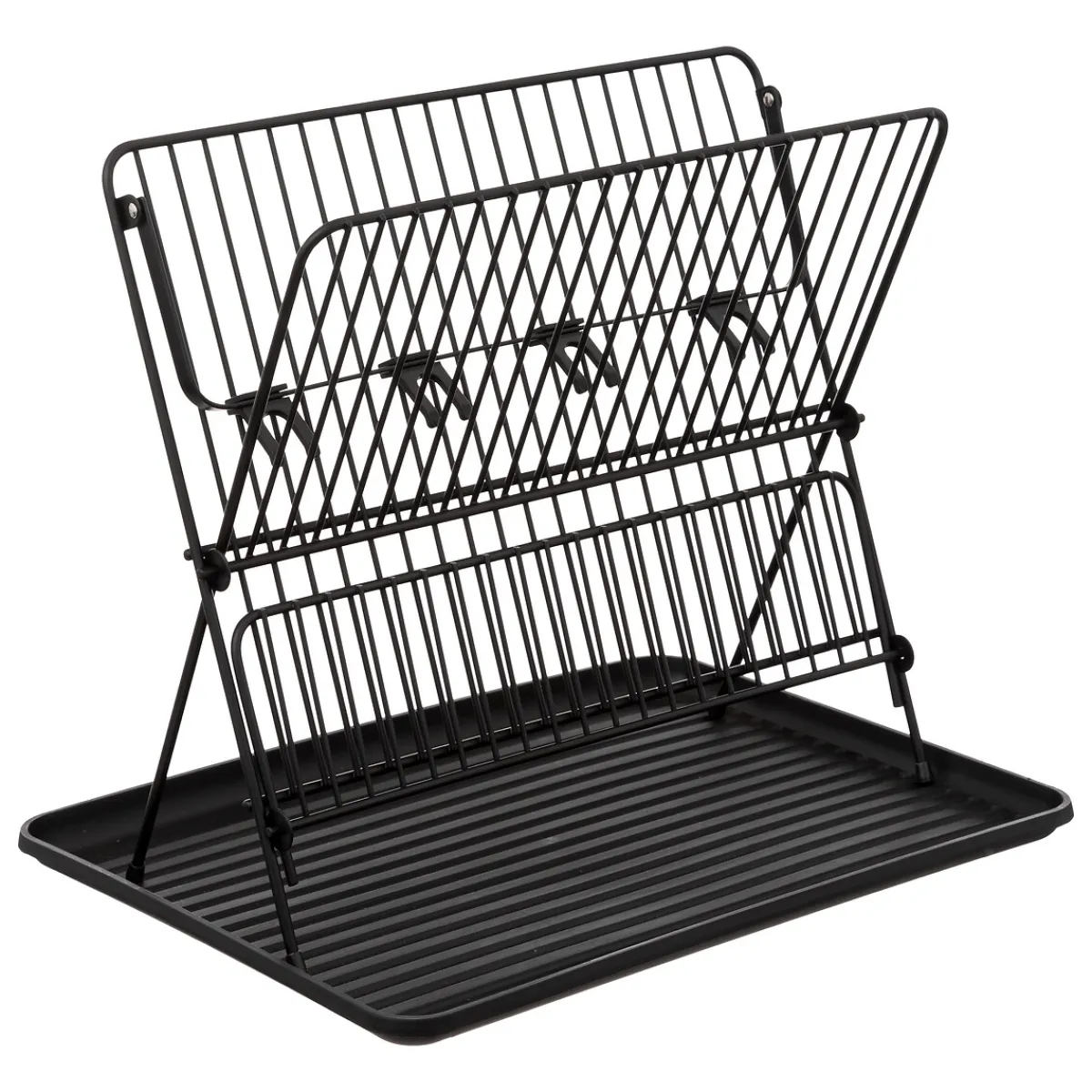 Encimera Y Lavavajillas>Escurreplatos Metálico 2 Niveles Negro