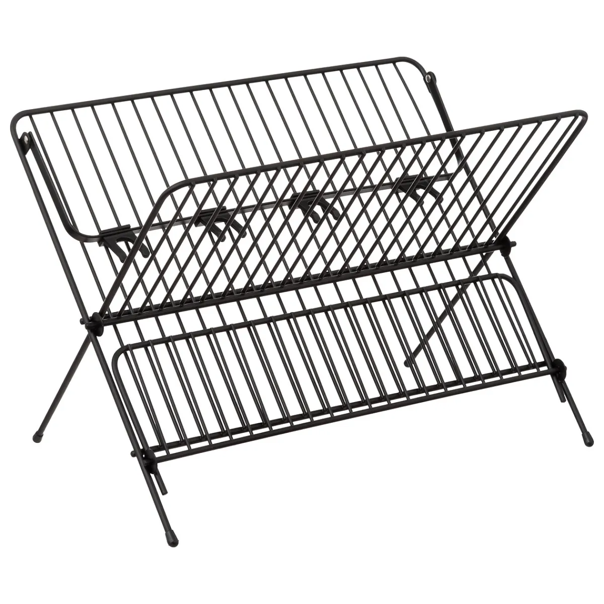 Encimera Y Lavavajillas>Escurreplatos Metálico 2 Niveles Negro