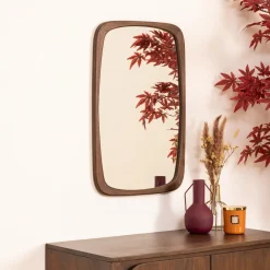 atmosphera Espejos>Espejo De Pared Keira Marrón De Mdf 65cm