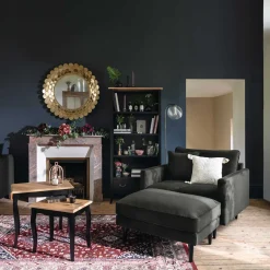 5five Espejos|Estilo Contemporaneo>Espejo De Pared Metal Flor Dorado 91x9Cm