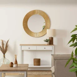 atmosphera Espejos>Espejo De Pared Milda Metal Dorado 90Cm