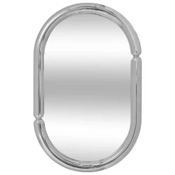 atmosphera Espejos>Espejo de pared ovalado MICAELA plateado 55x35cm