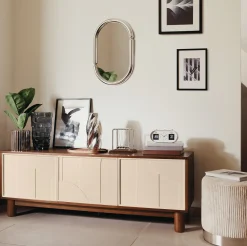 atmosphera Espejos>Espejo de pared ovalado MICAELA plateado 55x35cm