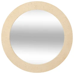 atmosphera Espejos>Espejo de pared redondo ANAYA beige 78cm