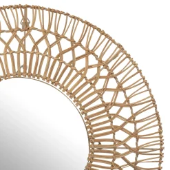 atmosphera Espejos>Espejo De Pared Redondo De Ratán 58Cm