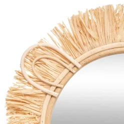 Niños atmosphera4kids Accesorios Decorativos>Espejo Sweet Safari De Rafia 22.5Cm