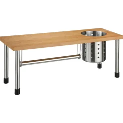 secret d'gourmet Encimera Y Lavavajillas>Estante Cocina C/Portarrollo Metal/Bambú