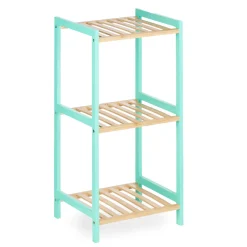 Niños Mobiliario>Estante con 3 baldas verde de bambú 70cm