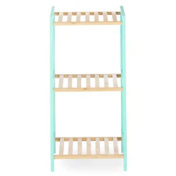 Niños Mobiliario>Estante con 3 baldas verde de bambú 70cm