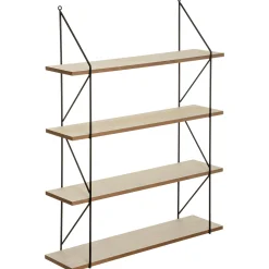 atmosphera Estantes Y Cómodas|Estilo Industrial>Estante De Pared Metal/Mdf Beige 60x80Cm