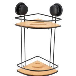 Accesorios De Baño>Estante Esquina C/2 Niveles Y Ventosas