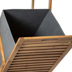 5five Muebles Con Lavabo Y Auxiliares>Estantería Bambú Con Cesto Para La Ropa