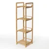 Muebles Con Lavabo Y Auxiliares>Estantería con 4 baldas 104x30cm de bambú