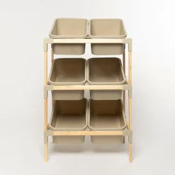 Armarios, Estantes Y Estanterías.>Estantería con 6 organizadores beige