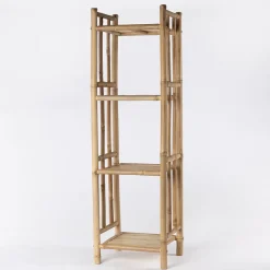 Muebles Con Lavabo Y Auxiliares>Estantería de bambú de 4 niveles