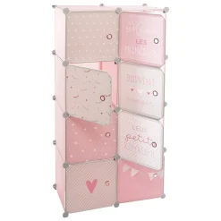 Niños atmosphera4kids Almacenamiento>Estantería De Cubos Doble 65x31.5x125Cm