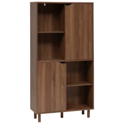 5five Estantes Y Cómodas|Estilo Industrial>Estantería deslizante marrón de madera 159,5cm