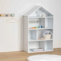 Niños atmosphera Mobiliario>Estantería en forma de casa gris