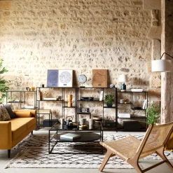 atmosphera Estantes Y Cómodas|Estilo Industrial>Estantería Gota Metal Negra 75x30x100Cm