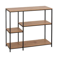 Armarios, Estantes Y Estanterías.>Estantería Marrón Con Baldas Madera