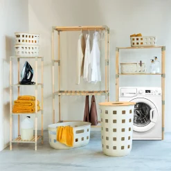 Armarios, Estantes Y Estanterías.>Estantería multifuncional beige de madera