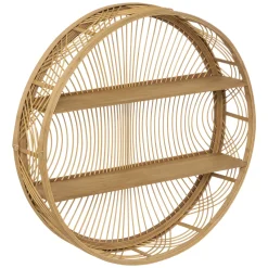 atmosphera Estantes Y Cómodas|Estilo Oriental>Estantería Redonda De Bambú Ina 70x15x70Cm