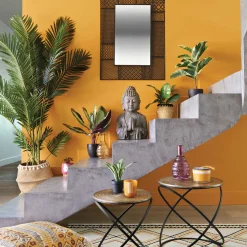 atmosphera Accesorios|Estilo Oriental>Estatua Buda Efecto Madera 28x20x49Cm