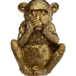 atmosphera Accesorios|Estilo Étnico>Estatua Dorada De Mono Sabio Mudo 17.7Cm