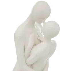 atmosphera Accesorios|Estilo Contemporaneo>Estatua Pareja Resina Blanca 10x7x33Cm