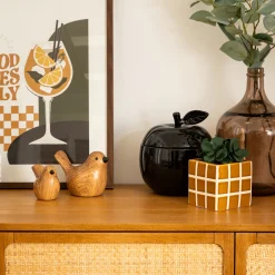 atmosphera Accesorios|Estilo Industrial>Estatua pájaro de cerámica marrón