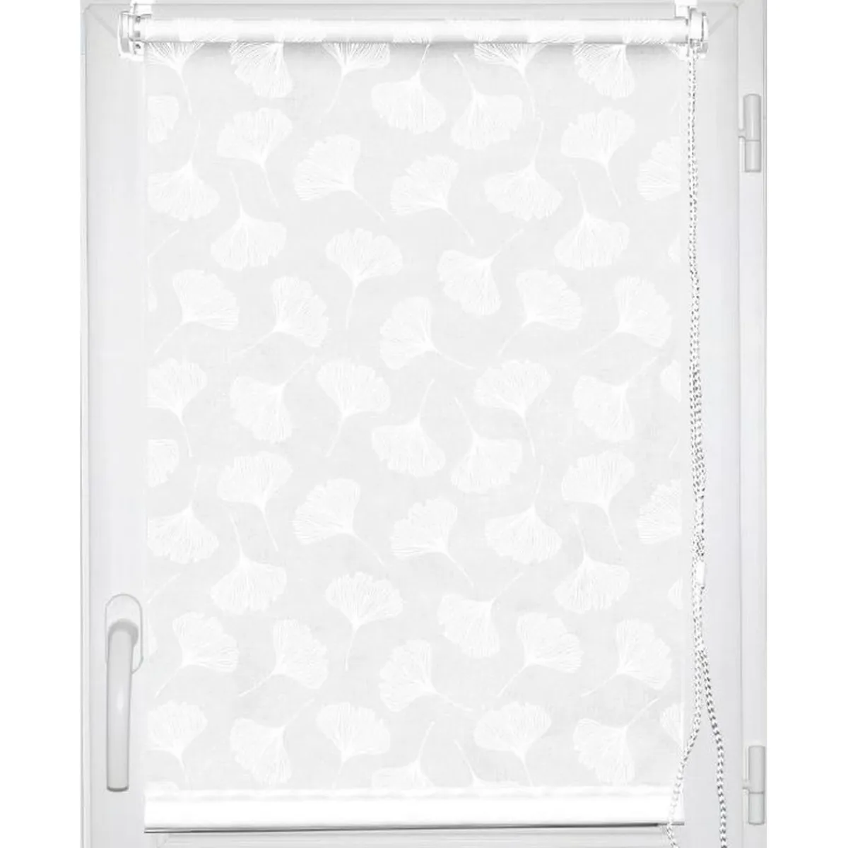 Cortinas>Estor De Tela Algodón Blanco 57x180Cm