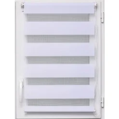 Cortinas>Estor De Tela Noche/Día Blanco 42x180Cm