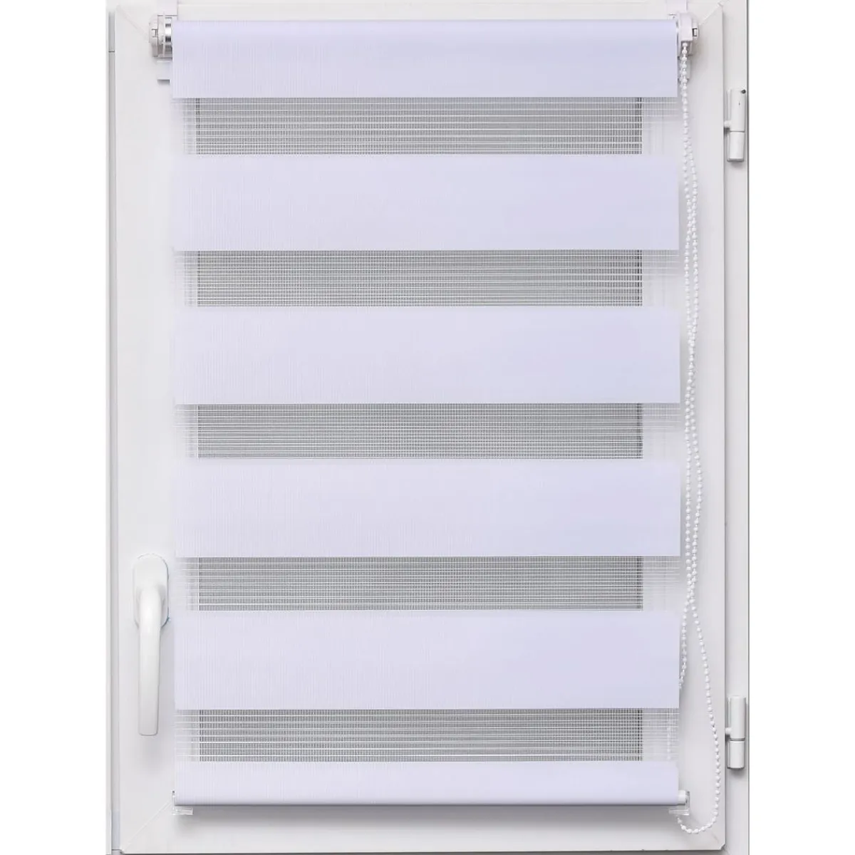 Cortinas>Estor De Tela Noche/Día Blanco 57x180Cm