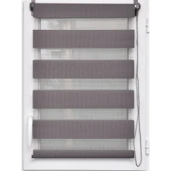 Cortinas>Estor De Tela Noche/Día Gris 42x180Cm