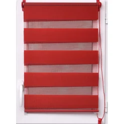 Cortinas>Estor De Tela Noche/Día Rojo 42x180Cm