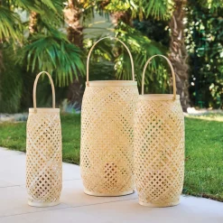 atmosphera Farolillos|Estilo Oriental>Farol De Bambú Tamaño 2/3 22x47Cm