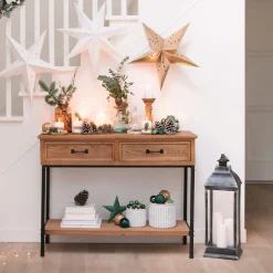 atmosphera Farolillos>Farol De Metal Negro 3 Velas Led Antique