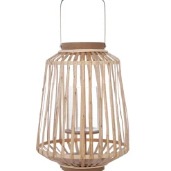 atmosphera Farolillos|Estilo Oriental>Farol De Ratán Natural 25x35Cm