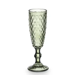 Copas>Flauta De Cava Diamante De Vidrio Verde 175ml