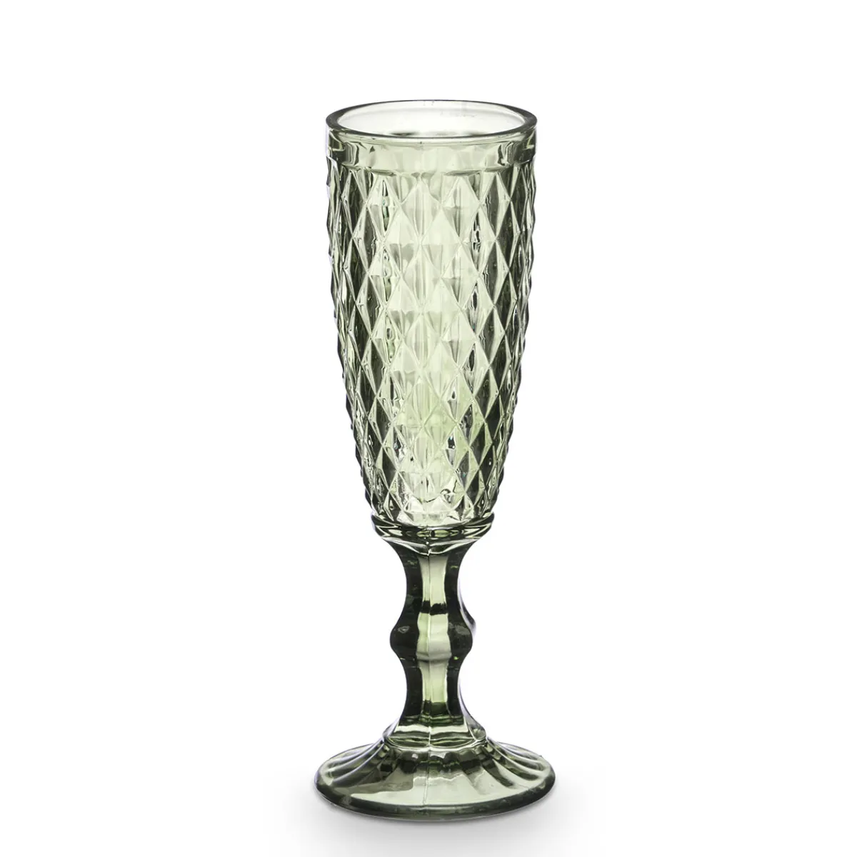 Copas>Flauta De Cava Diamante De Vidrio Verde 175ml