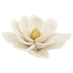 atmosphera Accesorios|Estilo Rústico>Flor blanca decorativa de cerámica