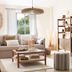 atmosphera Accesorios|Estilo Rústico>Flor blanca decorativa de cerámica