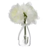 atmosphera Plantas Y Flores Artificiales|Estilo Rústico>Florero De Vidrio Con 3 Peónias 25Cm