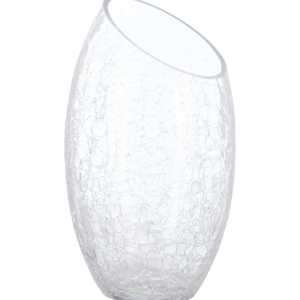 atmosphera Jarrones Y Vasos|Estilo Rústico>Florero De Vidrio Craquele 23Cm