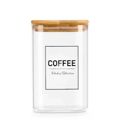 Cajas Y Frascos>Frasco Para Café Con Tapa De Bambú 1.2l